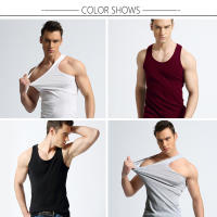 Caumanl-ropa interior de algodón para hombre, camiseta sin mangas de alta calidad para culturismo, Chaleco Ajustado sin mangas, talla CN - details 4