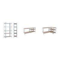 Estantería Modular Almacenaje (Pack 2), Acero Galvanizado y MDF Antihumedad, Hogar, Trastero, Garaje, 5 Baldas Ajustables, Carga Máxima 875Kg, 90x40x180cm (Largo x Ancho x Alto) - details 4