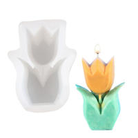 Molde de silicona de tulipán Floral para principiantes y fabricantes avanzados, manualidades, molde de vela con forma Floral - details 6