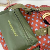 Mochila de gran capacidad con dibujos animados de Lucky Star, mochila escolar con cordón y múltiples bolsillos de estilo coreano, bolsa de nailon Y2K para senderismo y acampada para estudiantes - details 8
