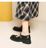Nuevo Four Seasons Commuter francés boca ligera plataforma tacón zapatos de las mujeres británico pequeño zapatos de cuero - details 18