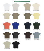 Camisetas de Hombro Cayendo de Algodón Premium Unisex, Todas las Temporadas, Cuello Redondo, Manga Corta, Patrón Plano - details 0