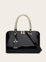 Bolsa de almohada de charol 2025 primavera y verano nuevo bolso brillante bolso nupcial moda de alta gama de un solo hombro oblicuo span bolso de las mujeres. - details 9
