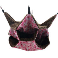 Colchón Colgante de Hamster de 3 Capas Diseño de Laberinto de Conejo Cama Cálida de Vellón para Pequeños Animales Nido de Jabalí para Invierno, Primavera y Otoño - details 1