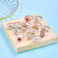 Anillo giratorio de flor de molino de viento con copos de nieve de circonio de cristal a la moda para mujeres y niñas, joyería para fiesta, regalo antiestrés - details 52