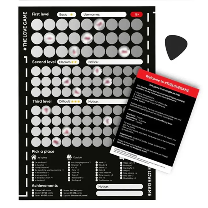 Póster de rascar para parejas, juego de amor, regalo de San Valentín, póster de pared, regalo para ella y para ella - 1