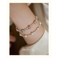 Pulsera de perlas Chips naturales joyería de plata pura cielo estrellado diseño de nicho Simple sentido de alta gama luz para mujer - details 7