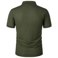 Ropa deportiva para correr para hombre, poste de pie de manga corta de alta elasticidad de verano, suéter básico de punto fino - details 33