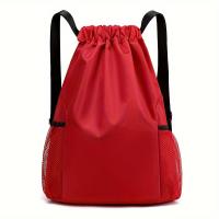 Mochila deportiva MARKROYAL con cordón - Ligera, plegable, Oxford, con correas de hombro ajustables, gran capacidad y bolsillos laterales de malla para viajes, gimnasio, baloncesto y desplazamientos diarios, mochila diaria |   mochila deportiva |   Cierre - details 2