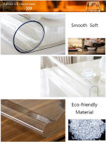 Mantel de vidrio suave, tela de PVC, transparente/mate, resistente al aceite, impermeable, cubierta de comedor de cocina para mesa - details 8