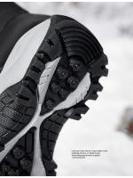 Botas de nieve impermeables para mujer, botines de piel cálida, con plataforma, color negro, a la moda, Invierno - details 8