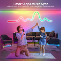Tira de luces LED RGB direccionable, tubo de luz inteligente con Wifi, neón, Flexible, RGBIC, lámpara de decoración ambiental para Alexa y Google Home, WS2811 - details 11