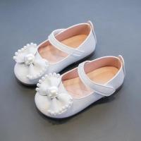 Zapatos planos de cuero para niñas, calzado informal con lazo, princesa dulce, perlas de diamantes de imitación suaves, Primavera, 2024 - details 9
