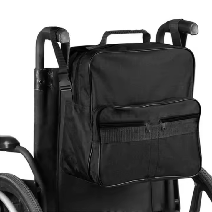 Bolsa de almacenamiento para silla de ruedas con múltiples bolsillos, bolsa colgante portátil impermeable para silla de ruedas con hebilla, bolsa para patinete de movilidad de gran capacidad - 1