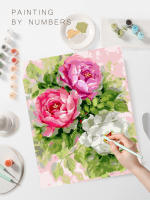 RUOPOTY Pintura Numerada 40x50cm para Adultos Kit de Arte de Pared Moderno con Flores Regalo DIY Pintura por Números para Decoración del Hogar - details 1