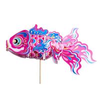 Divertida lámpara de linterna de pez dorado hecha a mano, luz LED, linterna de carpa Koi de mediados de otoño, papel luminoso, materiales de linterna DIY, regalo para niños - details 9