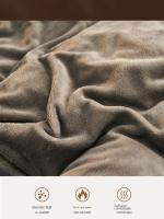 Funda nórdica suave y cálida de terciopelo de leche azul, manta de felpa de doble cara, ropa de cama de lujo, tamaño Queen, invierno, nuevo - details 2