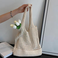 Bolso de hombro tejido con diseño hueco Vintage para mujer, bolsos de mano de gran capacidad, bolsos de viaje de verano para mujer, bolsos de playa - details 7