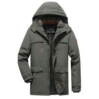 Abrigo de Invierno de Moda para Hombres CHAIFENKO Abrigo de Vellón Grueso con Múltiples Bolsillos - details 4