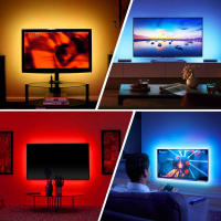 Tira de Luces LED RGB, cinta de diodo Flexible, DC5V, COB, USB, Bluetooth, Control por aplicación, 180LED/m, 5MM, PCB, retroiluminación de TV - details 12