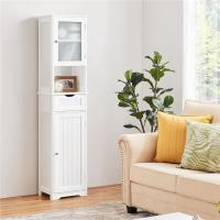 Auxiliar Cocina Puerta Cristal Estrecho 40x30x170 cm Blanco - details 6