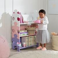 Estantería con diseño rompecabezas: colores pastel