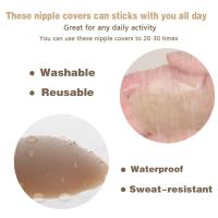 Cubierta de pezón reutilizable para mujer, pegatinas invisibles de silicona para pechos, revestimiento adhesivo grande, cinta para pechos, sujetador adhesivo, 2 uds. - details 12