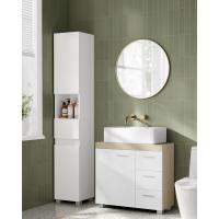 Mueble Bajo Lavabo Armario de Baño con 3 Cajones Diseño Trasero con 2 Compartimentos - details 25