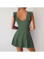 Traje de baño de una pieza 2025, falda deportiva de primavera, traje de baño conservador de talla grande para mujer. - details 17