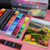 Set de Marcares de Acuarela de 12/24/36/48 Colores Pluma de Pincel Doble Punta y Pluma de Dibujo de Línea Fina Suministros de Arte Escolar - details 0
