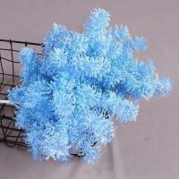 Corona de niebla de plantas artificiales, hojas de otoño falsas, plantas de plástico coloridas, hierba de loto, decoración de boda en el jardín - details 3