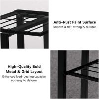 Soporte de Metal para Plantas de 8 Niveles Estante de Almacenamiento para Macetas en Gris Oscuro y Plateado Organizador de Almacenamiento para Interior y Exterior - details 6