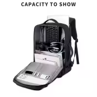Mochila expandible para ordenador portátil de 17 pulgadas para hombre, bolsa impermeable para Notebook, mochila escolar USB, bolsa de viaje deportiva para hombre - details 3