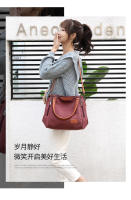 Bolso de hombro de mujer de lona cruzado de gran capacidad para estudiante literario simple - details 4