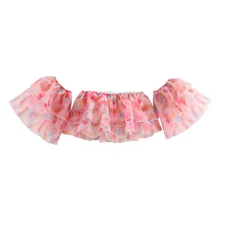 OUWU- Blusas Elegantes Y Juveniles Para Mujer, Blusa Bohemia De Manga Larga Con Hombros Descubiertos, Tops Informales Con Estampado Floral Hinchado - 1