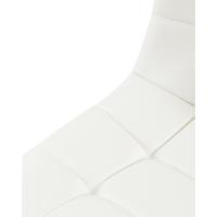 Comedor Antibes tapizada en Polipiel I Butaca de salón con Base metálica de 4 Patas I Asiento de Cocina, Color:Blanco - details 7