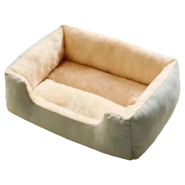 Cama De Gato Sofá De Peluche Suave Para Perro Cuadrado Grueso Y Cálido Funda De Almohada De Mascota Lavable Suministros Para Mascotas Tamaño Mediano Y Pequeño - 1