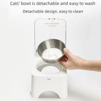 Comedero inteligente para gatos a prueba de polvo, protege el cuello, tapa de apertura automática, dispensador automático de comida para gatos, con sensor infrarrojo elevado y abatible. - details 3