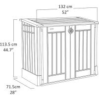 Cobertizo de jardín Exterior, Capacidad 880L, Color Topo/Beige, 132 x 71,5 x 113,5 cm - details 8