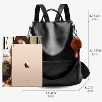 Mochila de Cuero de pu antirobo para Mujer, bolso de mano informal, bolso de viaje, bandolera - details 2