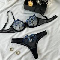 Conjunto de 2 piezas de lencería Sensual de encaje Sexy, sujetador de encaje bordado erótico 2024 para mujer, ropa interior íntima, disfraces sexys, conjunto de sujetador y bragas - details 6