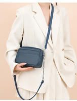 Mini Bolso Cuadrado de Cuero con Doble Correa y Cadena Ajustable - details 9