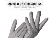 Guantes de piel de oveja para mujer, manoplas cortas de terciopelo fino para pantalla táctil, de cuero, de buena calidad, para invierno, 2226 - details 124