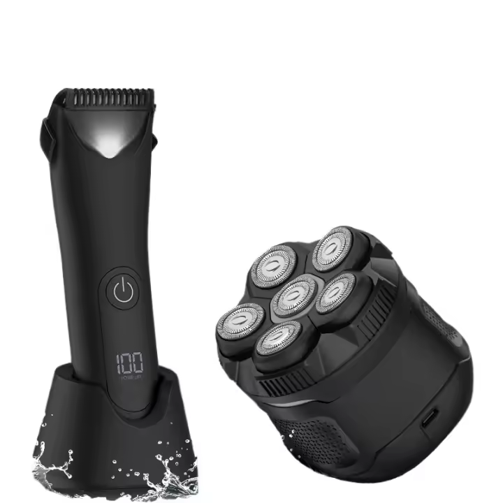 Cortadora de Pelo Corporal Eléctrica para Hombres Juego de 2 Piezas Afeitadora de Casa - 1