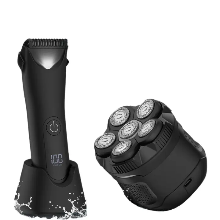 Cortadora de Pelo Corporal Eléctrica para Hombres Juego de 2 Piezas Afeitadora de Casa - 1