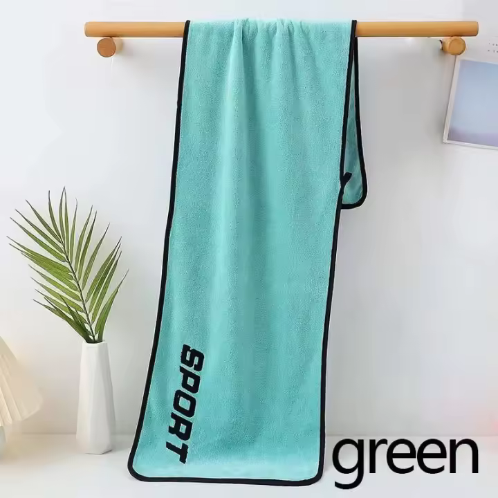 Toalla deportiva de fibra ultrafina de secado rápido para gimnasio, yoga, absorbente de sudor, toalla de playa bordada para hombre y mujer, 30x110cm - 1