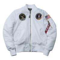 Chaqueta de vuelo de bombardero de invierno Vintage MA-1 APOLLO ropa de calle para hombre ropa de calle cálida Varsity Hip Hop jugador de béisbol piloto USAF - details 8