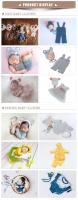 Ropa de Bebé Hecha a Mano con Estampado de Lobo y Cachorro Ropa de Peluche de Oso de Crochet para Recién Nacidos Suministros de Fotografía - details 1