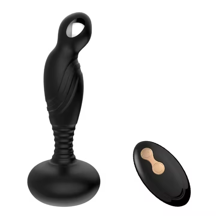 Vibrador Mase de próstata masculina, juguete sexual de pulso de descarga, rotación inalámbrica, tapón anal masculino, estimulador de masturbación - 1