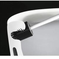 WIKHOSTAR-escobilla de silicona para inodoro, cepillo de limpieza de secado rápido, cepillo para huecos de montaje en pared con herramienta de soporte, accesorios de baño - details 5